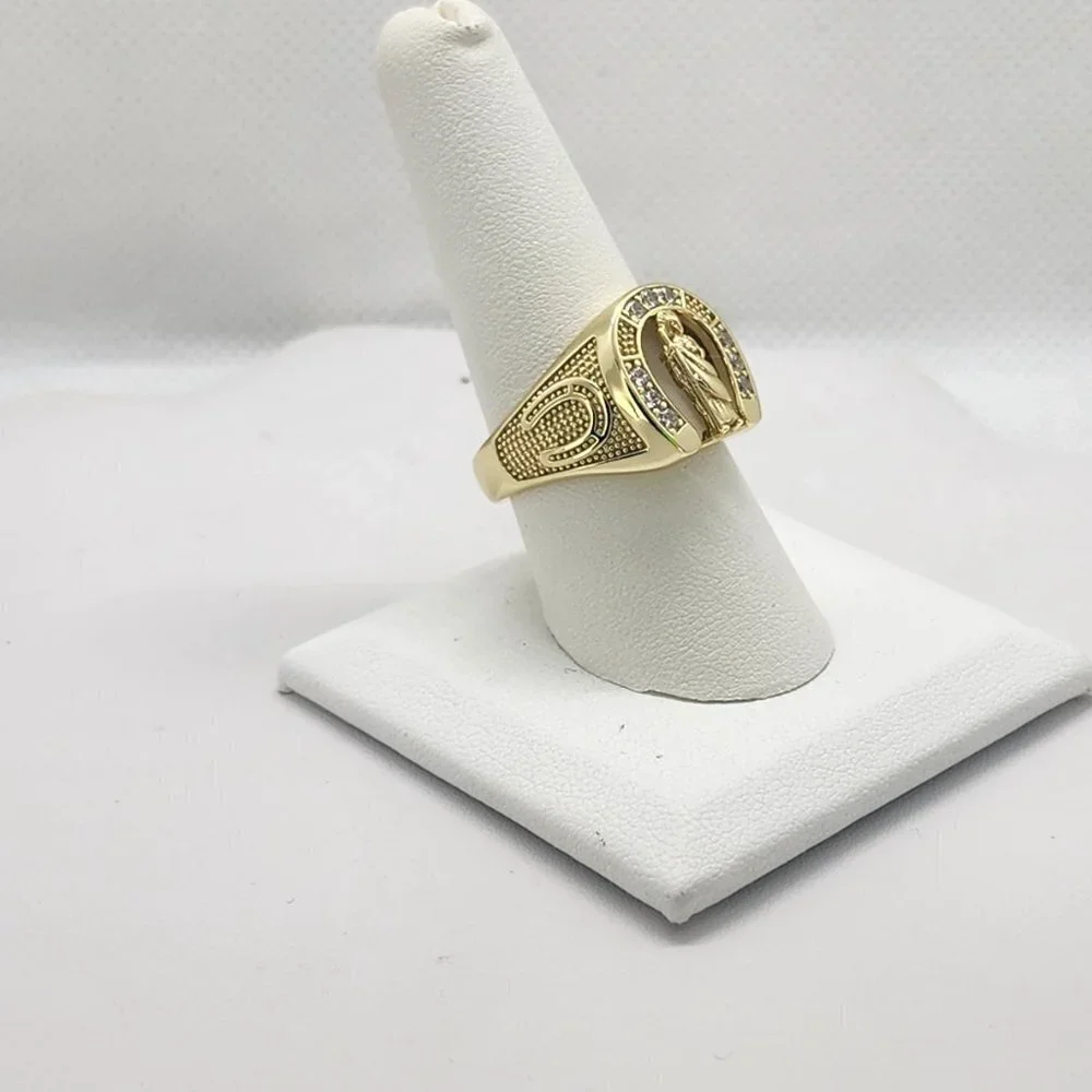 Brand New Sterling Silver 925 San Judas Horseshoe Ring